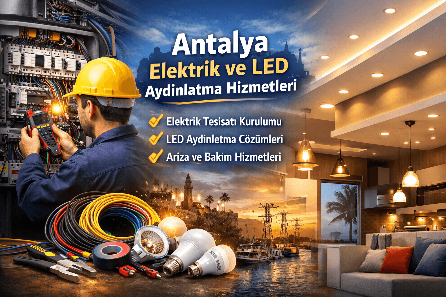 Antalya'da Elektrik Tesisatı ve LED Aydınlatma İşlerinde Profesyonel Çözümler